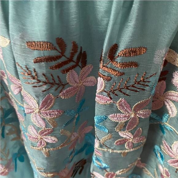 1X Boho Dress Plus Size Embroidered Dress One Size Boho Homecoming Dress Fairy - Picture 6 of 17